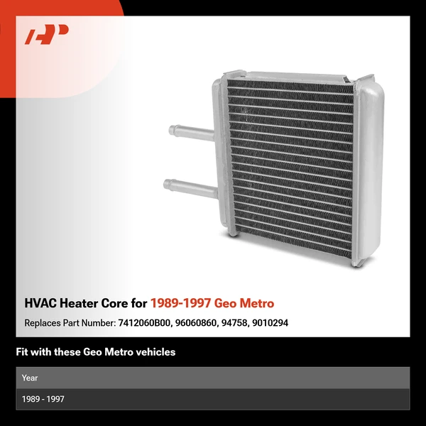 HVAC Heater Core for 1989-1997 Geo Metro