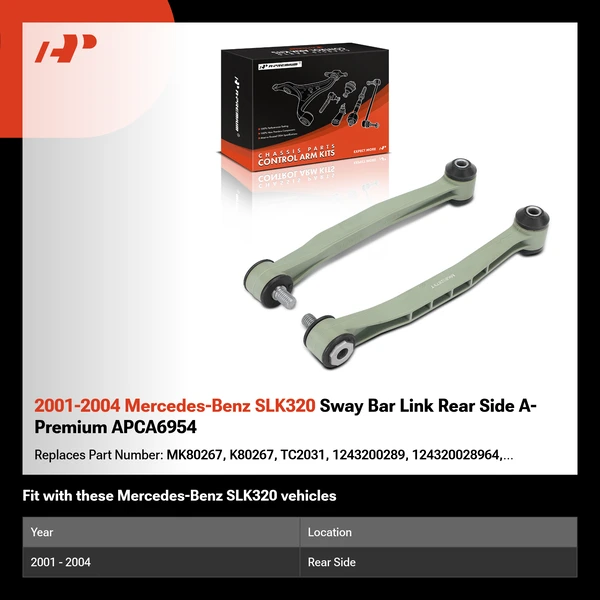 2001-2004 Mercedes-Benz SLK320 Sway Bar Link Rear Side A-Premium APCA6954