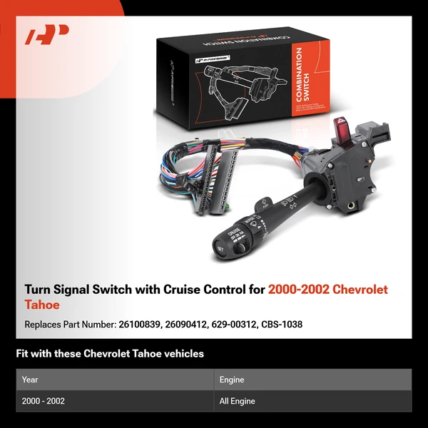 Turn Signal Switch with Cruise Control for 2000-2002 Chevrolet Tahoe