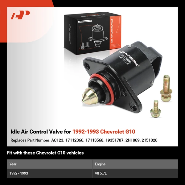 Idle Air Control Valve for 1992-1993 Chevrolet G10