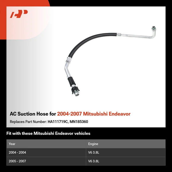 AC Suction Hose for 2004-2007 Mitsubishi Endeavor