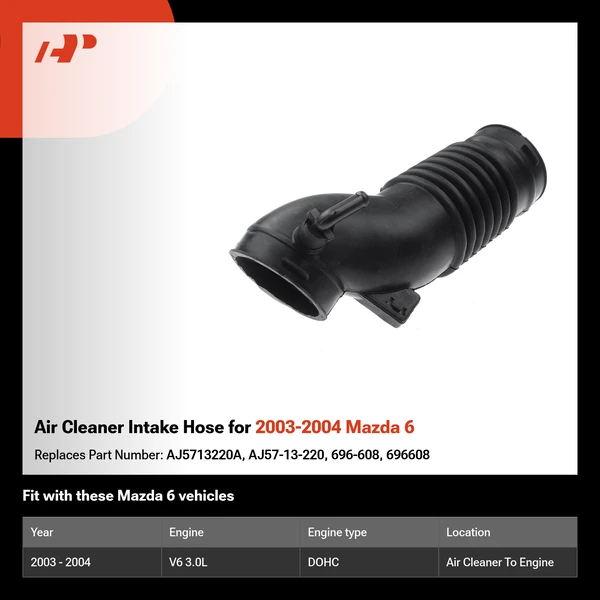 Air Cleaner Intake Hose for 2003-2004 Mazda 6