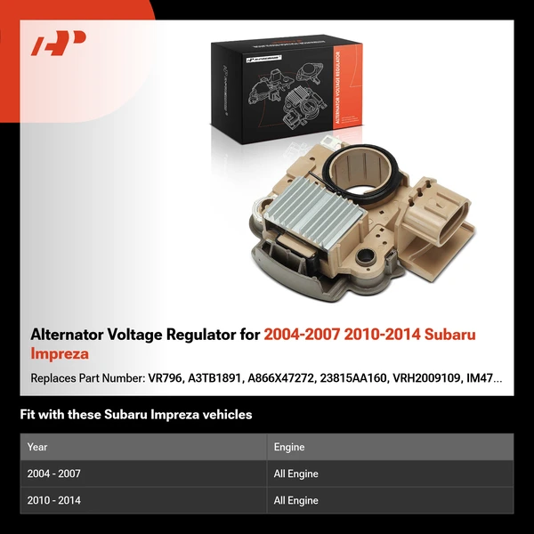Alternator Voltage Regulator for 2004-2007 2010-2014 Subaru Impreza