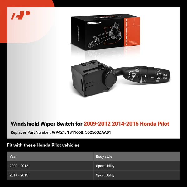 Windshield Wiper Switch for 2009-2012 2014-2015 Honda Pilot