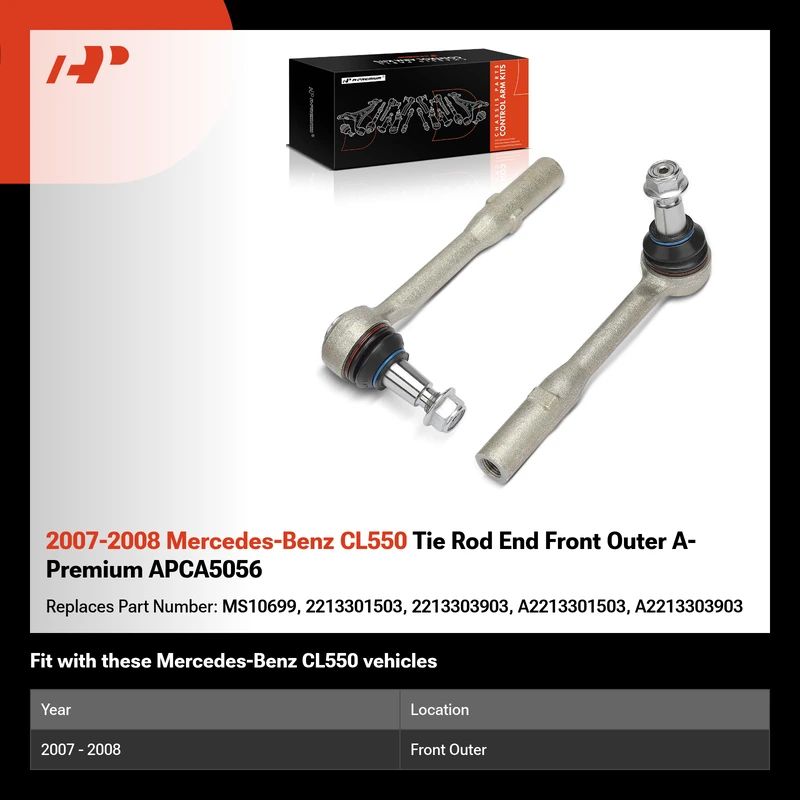 2007-2008 Mercedes-Benz CL550 Tie Rod End Front Outer A-Premium APCA5056