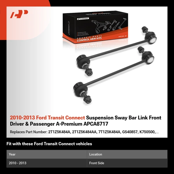 2010-2013 Ford Transit Connect Suspension Sway Bar Link Front Driver & Passenger A-Premium APCA8717