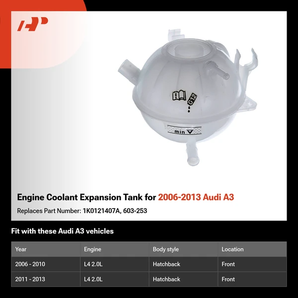 Engine Coolant Expansion Tank for 2006-2013 Audi A3