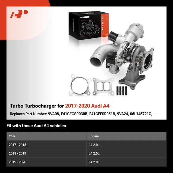 Turbo Turbocharger for 2017-2020 Audi A4