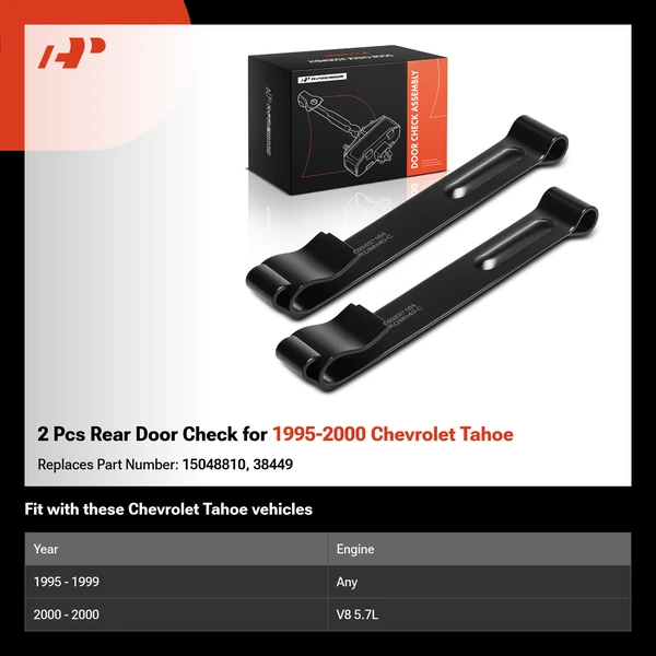 2 Pcs Rear Door Check for 1995-2000 Chevrolet Tahoe