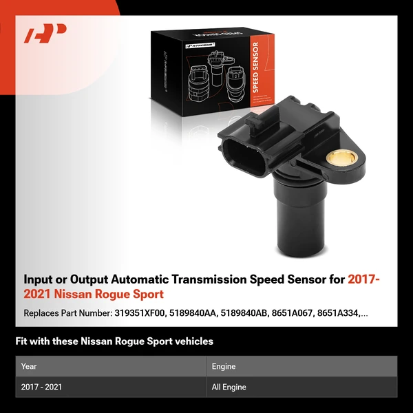 Input or Output Automatic Transmission Speed Sensor for 2017-2021 Nissan Rogue Sport