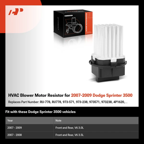 HVAC Blower Motor Resistor for 2007-2009 Dodge Sprinter 3500