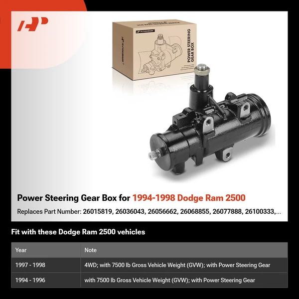 Power Steering Gear Box for 1994-1998 Dodge Ram 2500