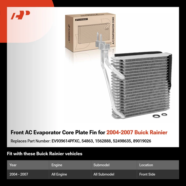 Front AC Evaporator Core Plate Fin for 2004-2007 Buick Rainier