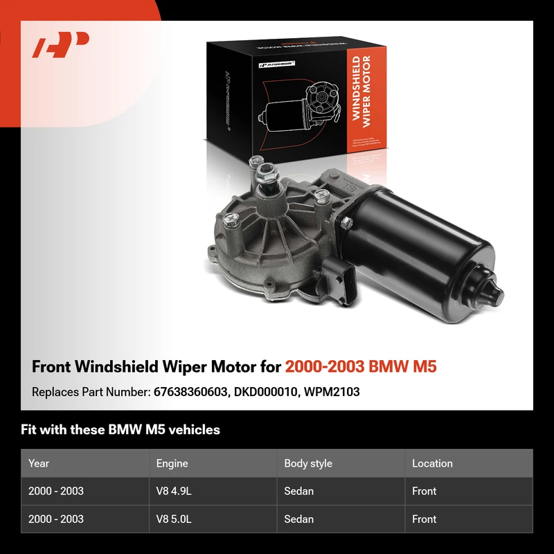 Front Windshield Wiper Motor for 2000-2003 BMW M5
