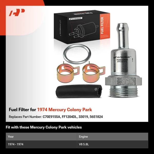 Fuel Filter for 1974 Mercury Colony Park
