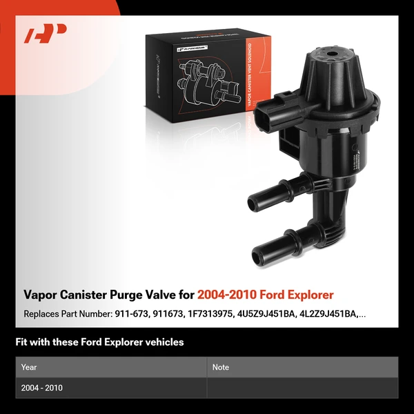 Vapor Canister Purge Valve for 2004-2010 Ford Explorer