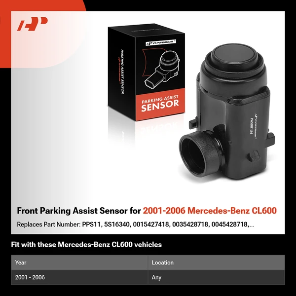 Front Parking Assist Sensor for 2001-2006 Mercedes-Benz CL600