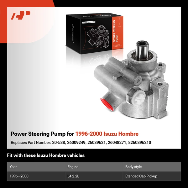 Power Steering Pump for 1996-2000 Isuzu Hombre