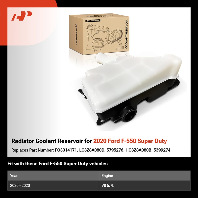 Radiator Coolant Reservoir for 2020 Ford F-550 Super Duty