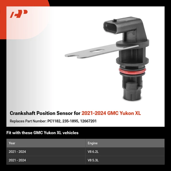 Crankshaft Position Sensor for 2021-2024 GMC Yukon XL