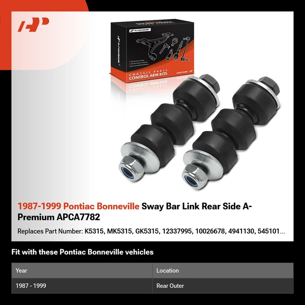 1987-1999 Pontiac Bonneville Sway Bar Link Rear Side A-Premium APCA7782