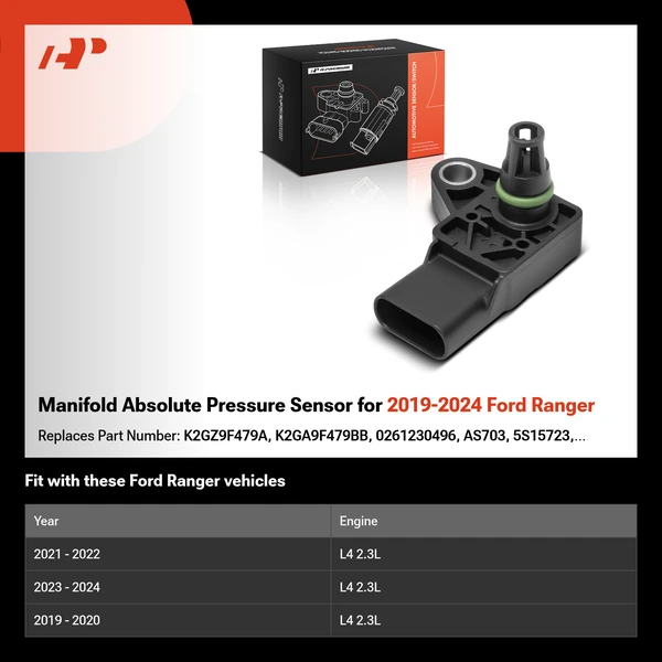 Manifold Absolute Pressure Sensor for 2019-2024 Ford Ranger