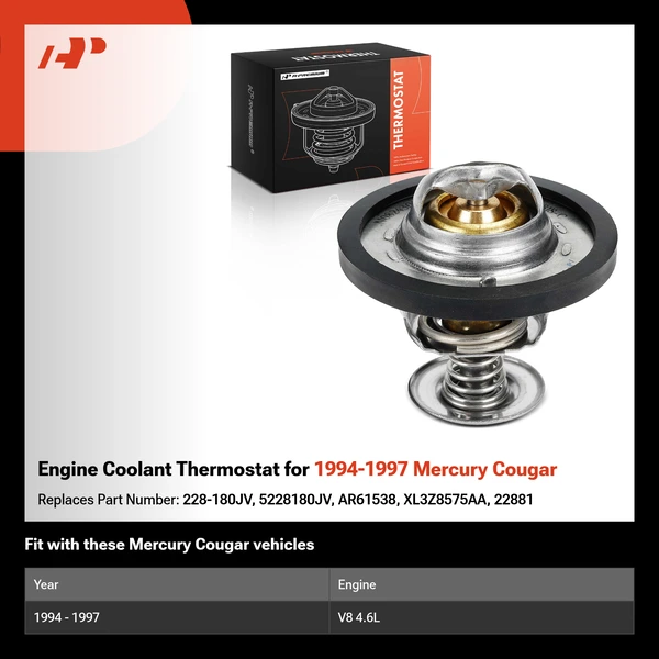 Engine Coolant Thermostat for 1994-1997 Mercury Cougar