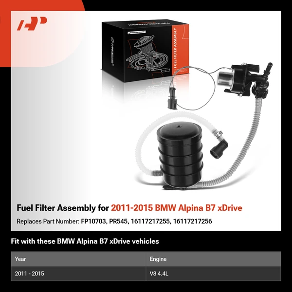 Fuel Filter Assembly for 2011-2015 BMW Alpina B7 xDrive