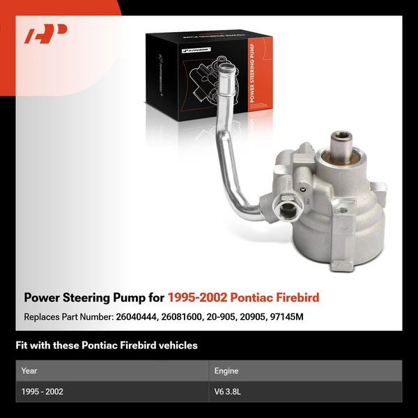 Power Steering Pump for 1995-2002 Pontiac Firebird