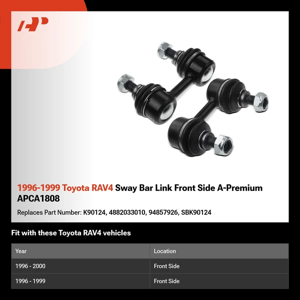 1996-1999 Toyota RAV4 Sway Bar Link Front Side A-Premium APCA1808