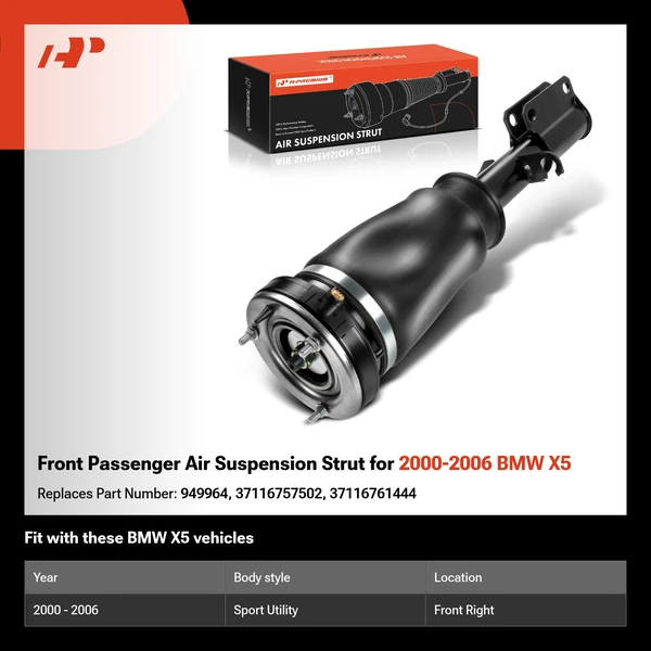 Front Passenger Air Suspension Strut for 2000-2006 BMW X5