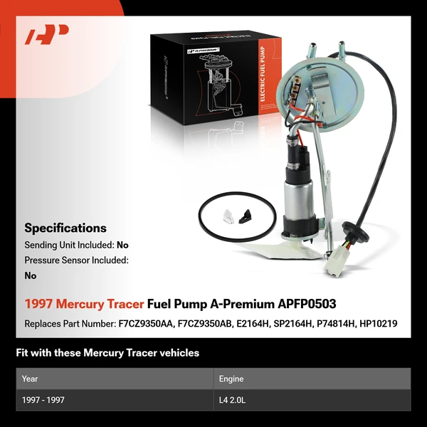 1997 Mercury Tracer Fuel Pump A-Premium APFP0503