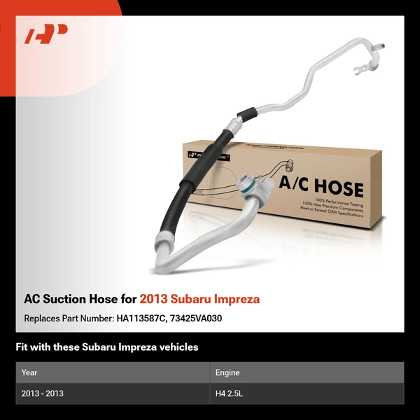 AC Suction Hose for 2013 Subaru Impreza