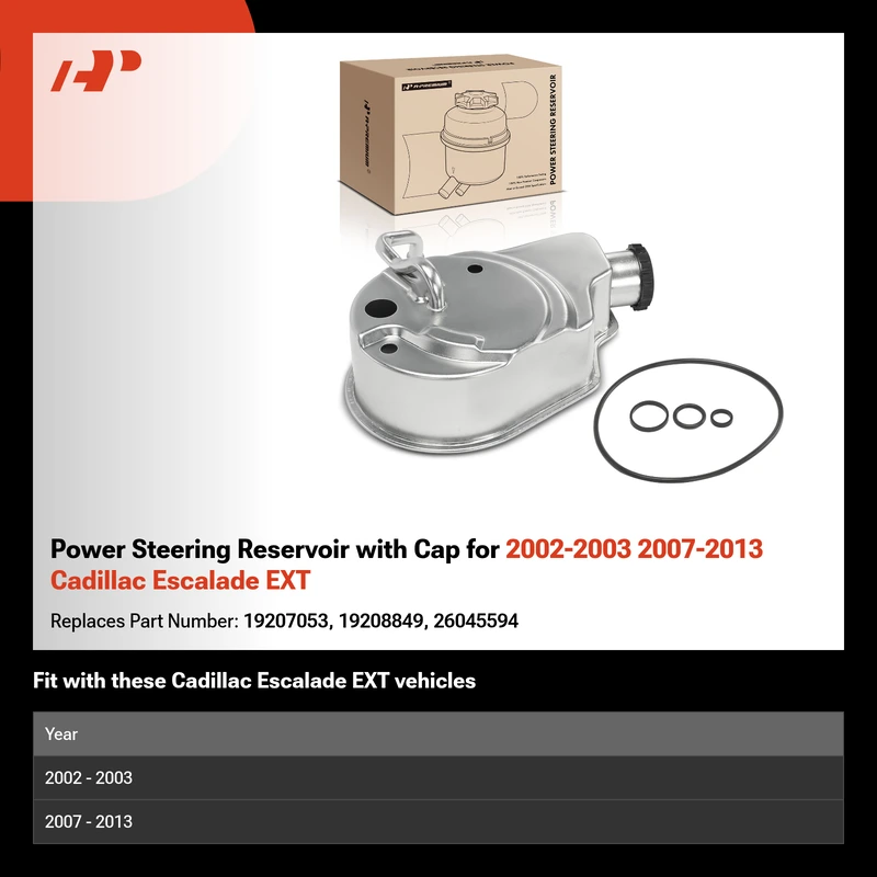 Power Steering Reservoir with Cap for 2002-2003 2007-2013 Cadillac Escalade EXT