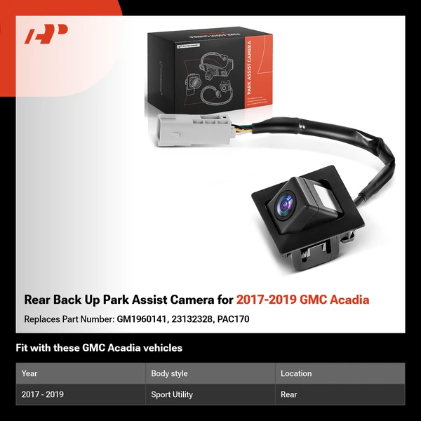 Rear Back Up Park Assist Camera for 2017-2019 GMC Acadia