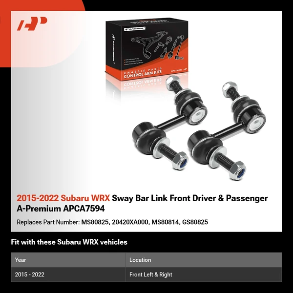 2015-2022 Subaru WRX Sway Bar Link Front Driver & Passenger A-Premium APCA7594