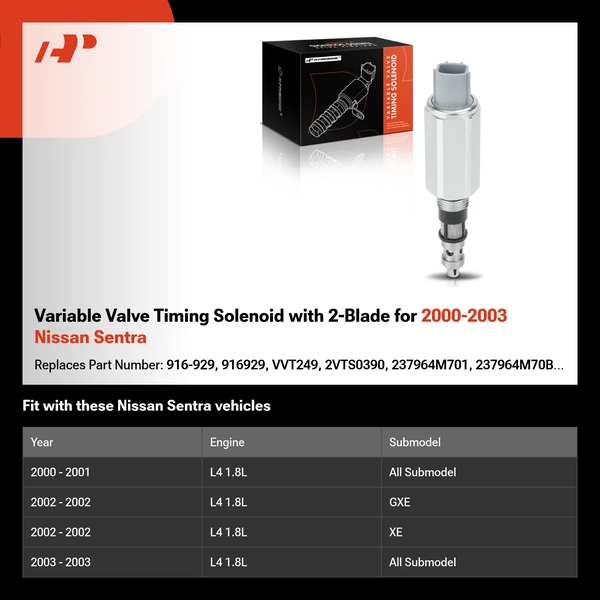Variable Valve Timing Solenoid with 2-Blade for 2000-2003 Nissan Sentra
