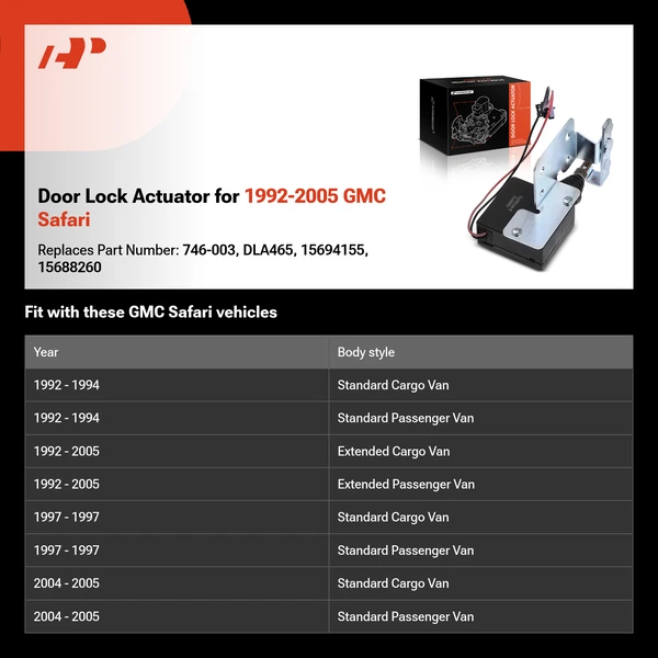 Door Lock Actuator for 1992-2005 GMC Safari