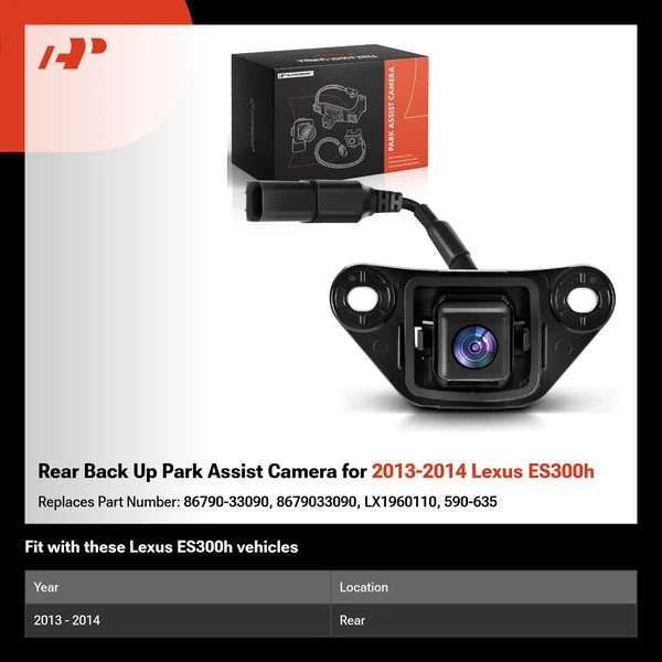 Rear Back Up Park Assist Camera for 2013-2014 Lexus ES300h