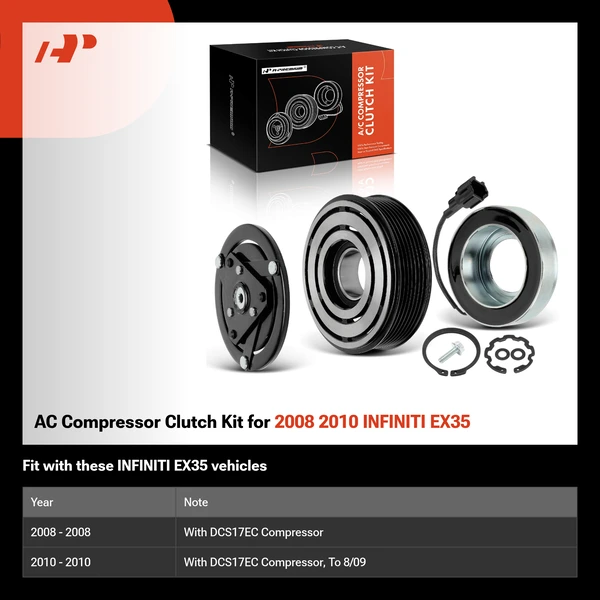 AC Compressor Clutch Kit for 2008 2010 INFINITI EX35