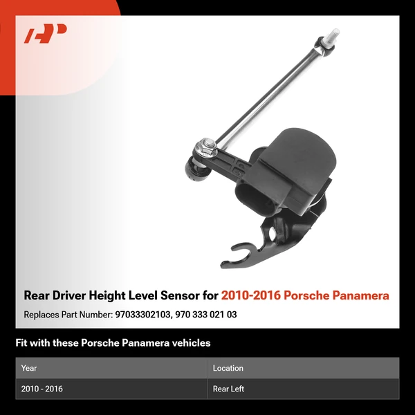 Rear Driver Height Level Sensor for 2010-2016 Porsche Panamera