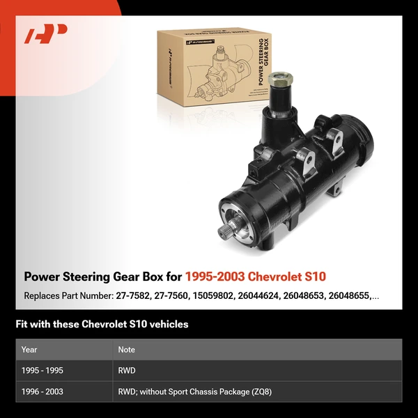 Power Steering Gear Box for 1995-2003 Chevrolet S10