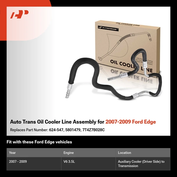 Auto Trans Oil Cooler Line Assembly for 2007-2009 Ford Edge