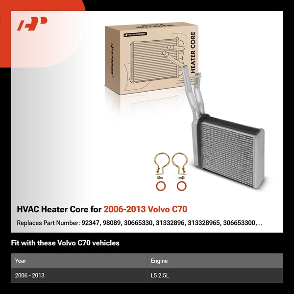 HVAC Heater Core for 2006-2013 Volvo C70