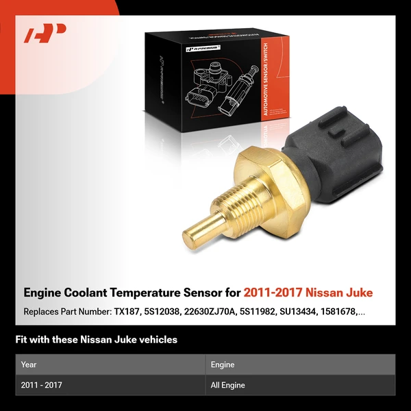 Engine Coolant Temperature Sensor for 2011-2017 Nissan Juke