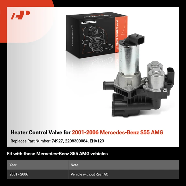 Heater Control Valve for 2001-2006 Mercedes-Benz S55 AMG