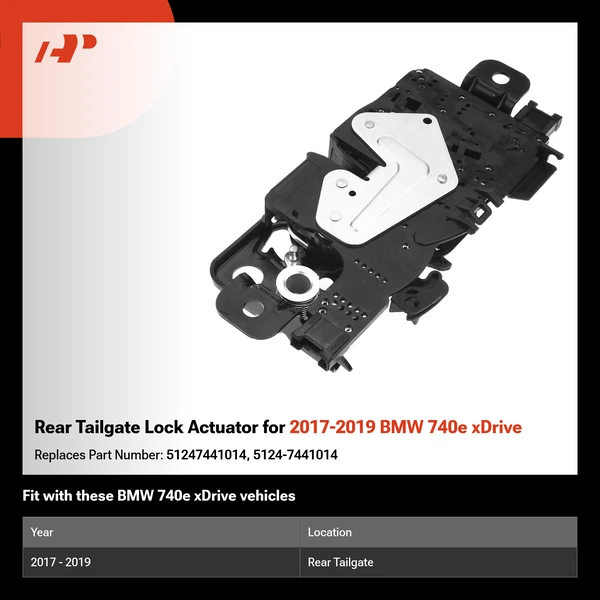 Rear Tailgate Lock Actuator for 2017-2019 BMW 740e xDrive