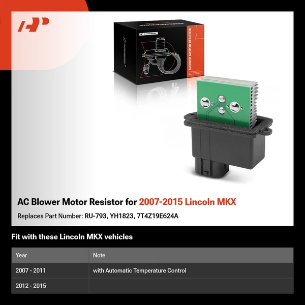 AC Blower Motor Resistor for 2007-2015 Lincoln MKX