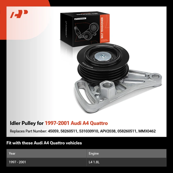 Idler Pulley for 1997-2001 Audi A4 Quattro