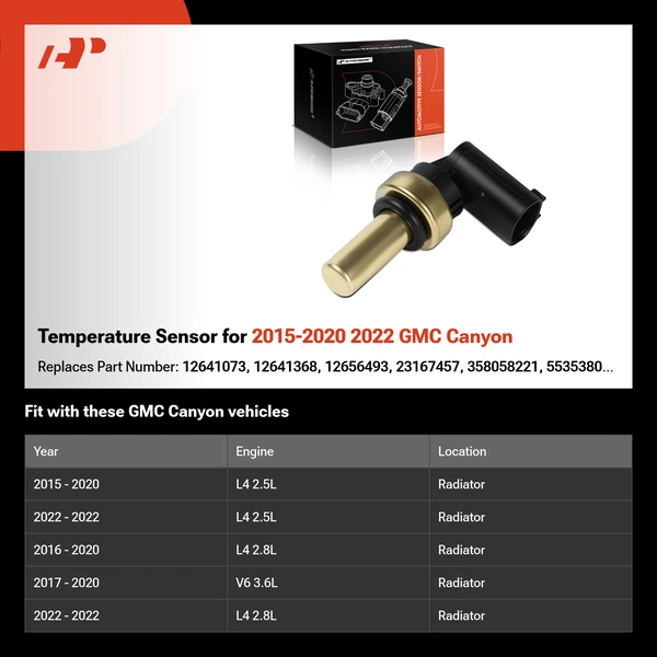 Temperature Sensor for 2015-2020 2022 GMC Canyon